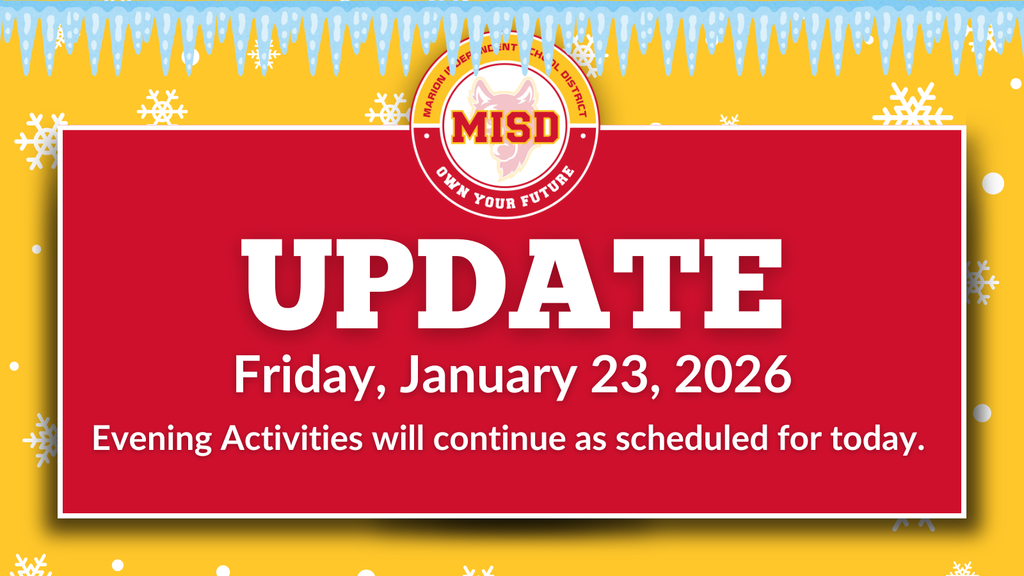 Evening Activities are a go for January 23rd 