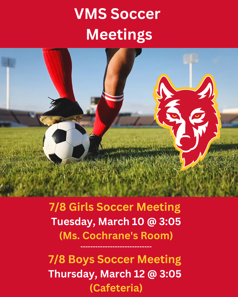 VMS Soccer Meetings 3/10 and 3/12