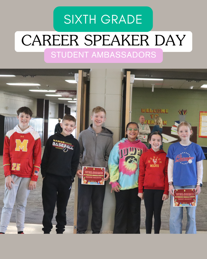 Sixth Grade Career Speaker Day Student Ambassadors