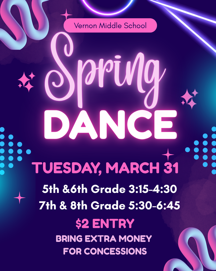 VMS Spring Dance, Tuesday, March 31st