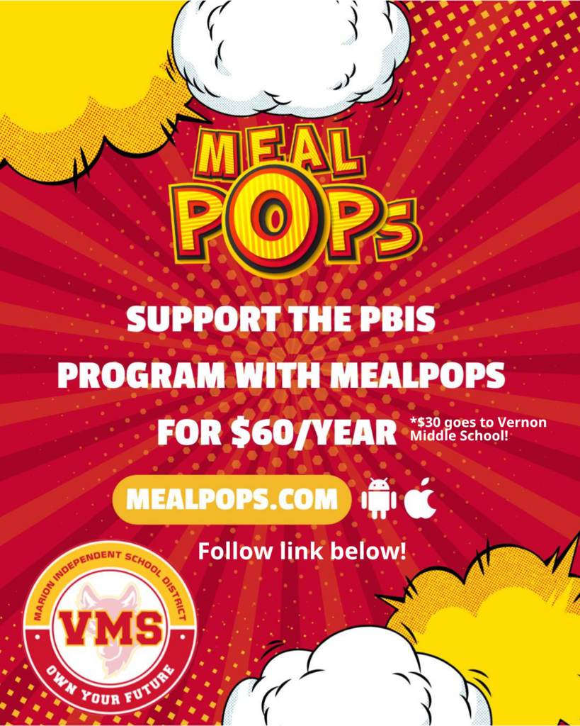 Meal POPs Support the PBIS Program for $60 per year at mealpops.com