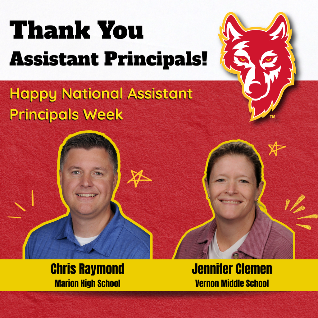Happy Assistant Principal's Week to Chris Raymond and Jen Clemen