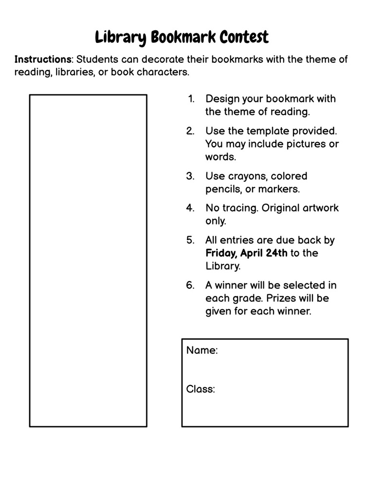 Bookmark template