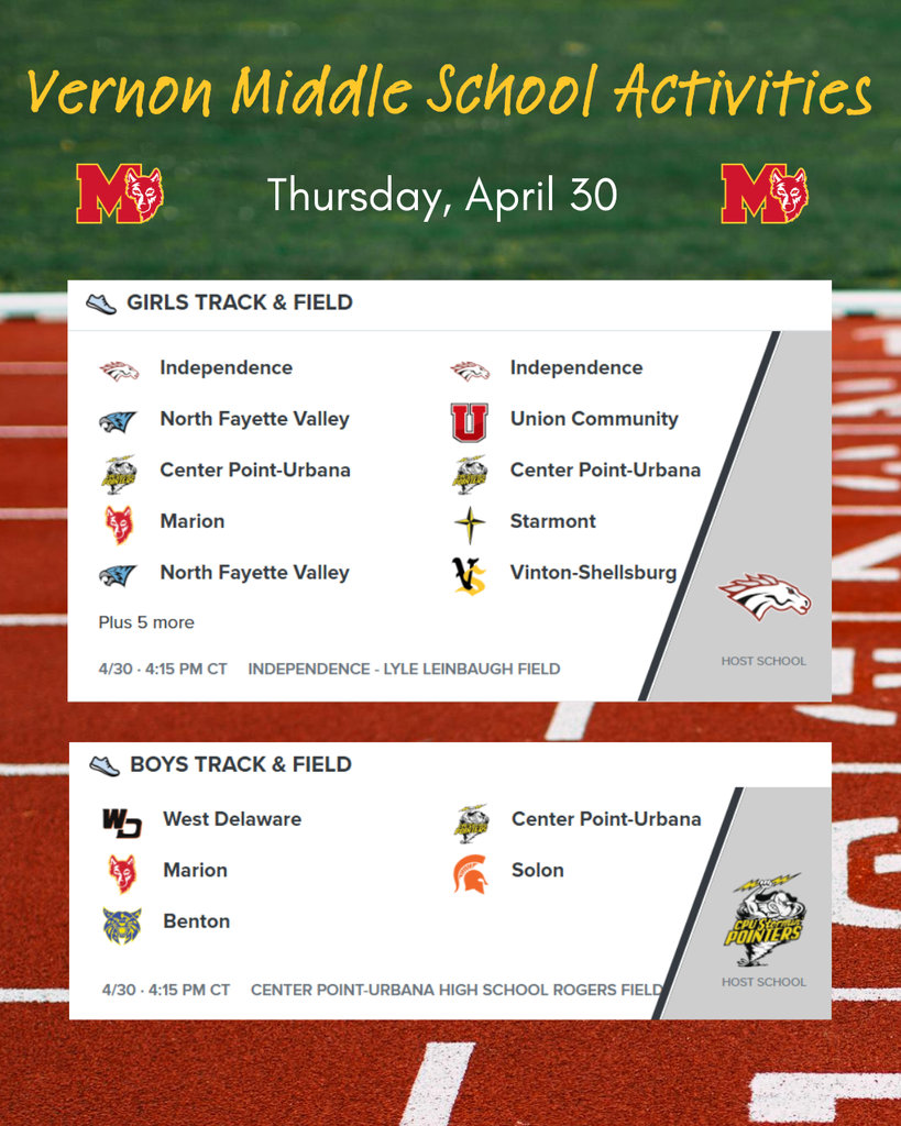 VMS Boys & Girls Track & Field 4/30