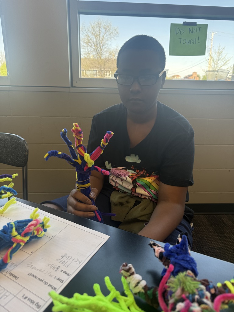 MW and his pipe cleaner creations.