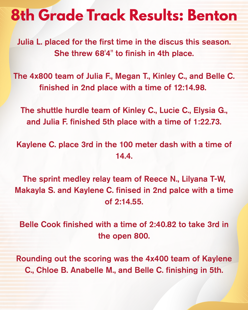 Girls Benton Track Meet Photos