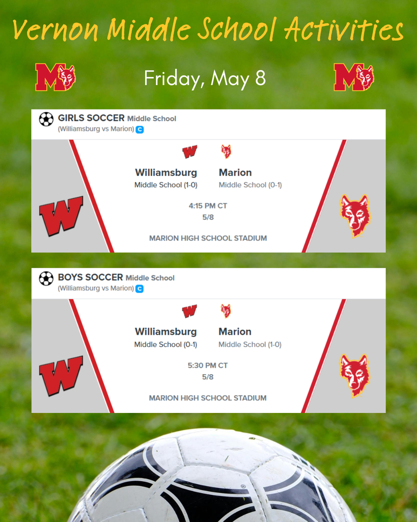 VMS Girls & Boys Soccer 5/8