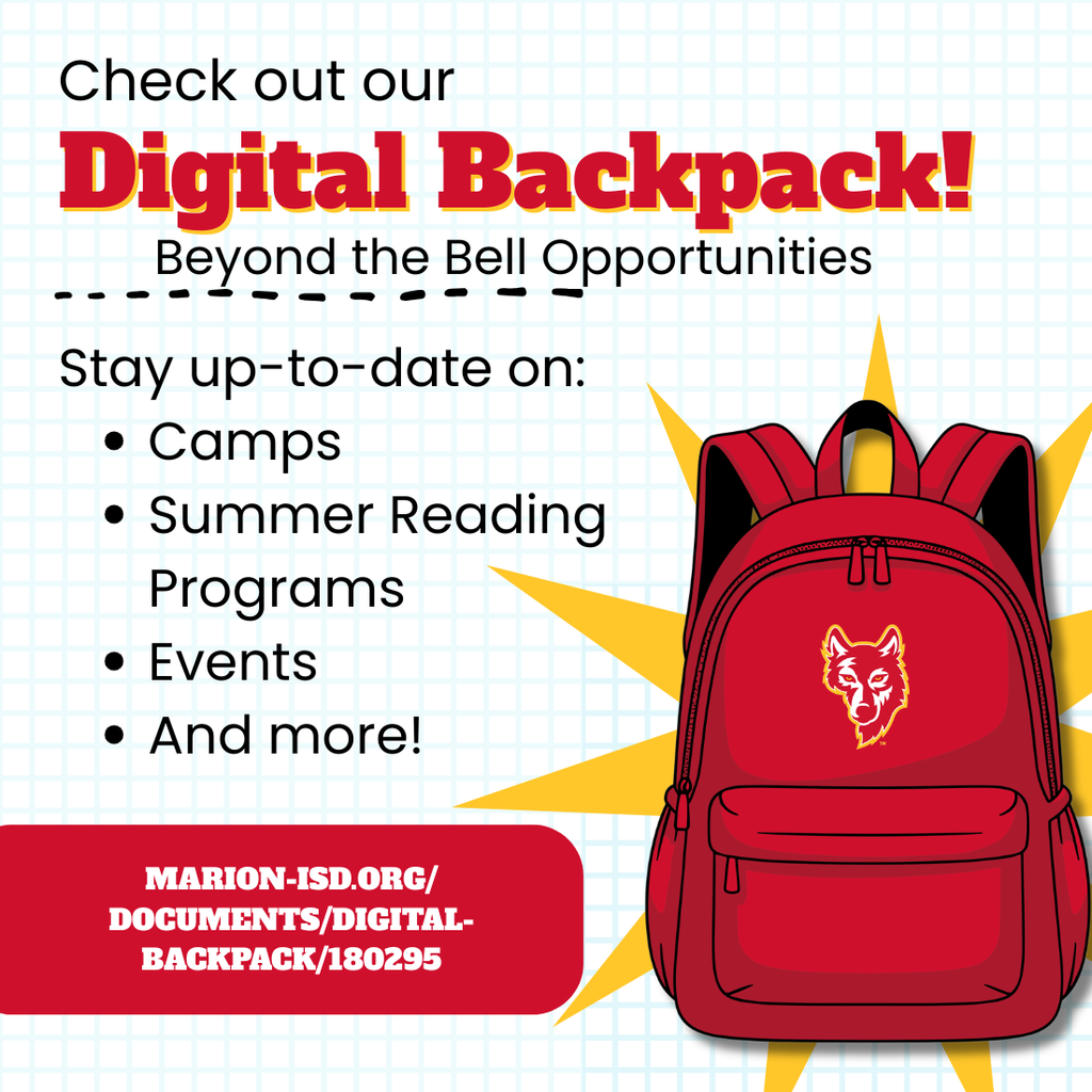 Digital Backpack; Stay Up-to-date on camps, summer reading, events, and more. 