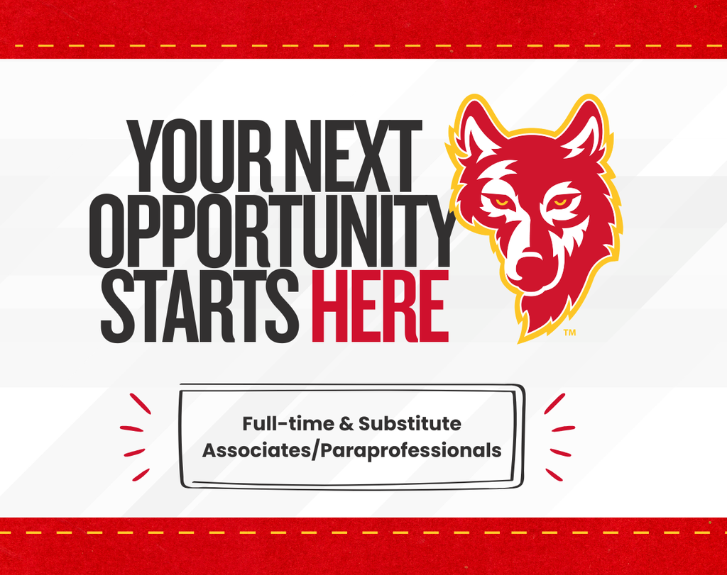 Your next opportunity starts here! Full-time & Substitute associates and paraprofessional positions are open. 