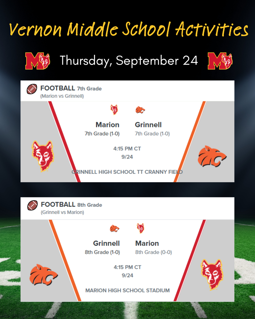 VMS Football 9/24 at 4:15 pm