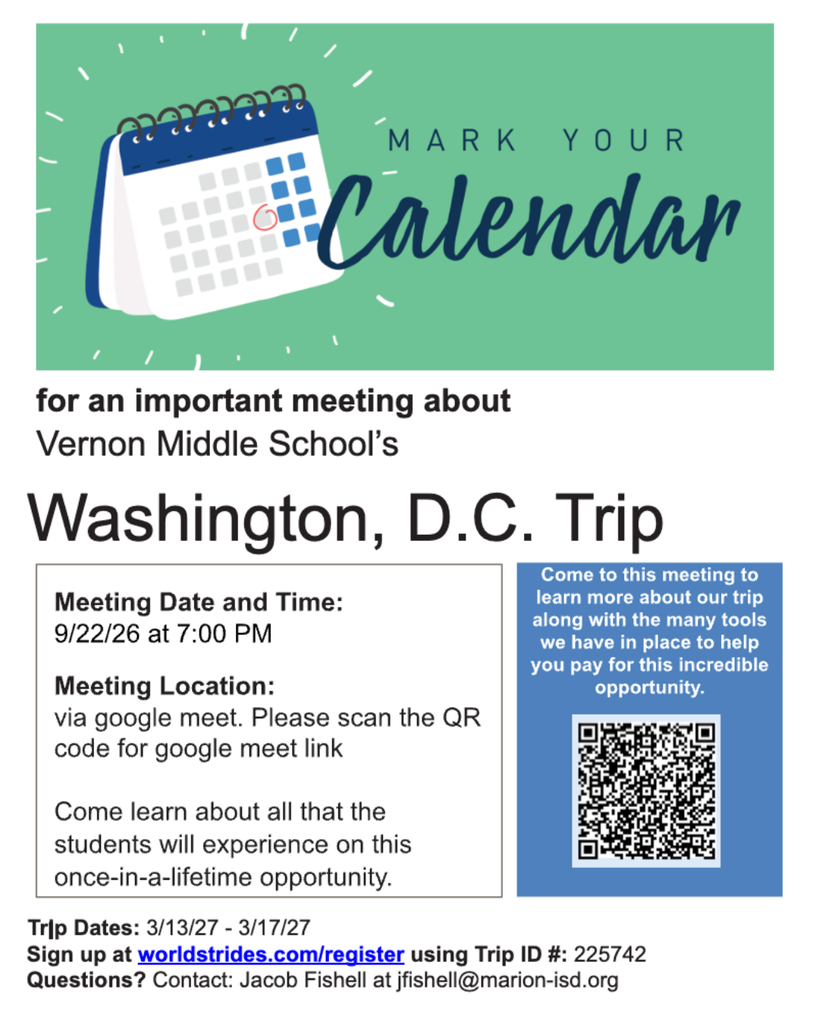 VMS Washington, D.C. Trip Flyer