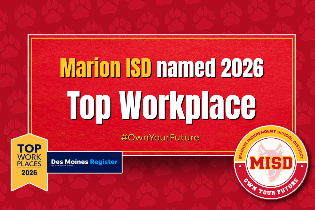 Marion ISD named 2026 Top Workplace
