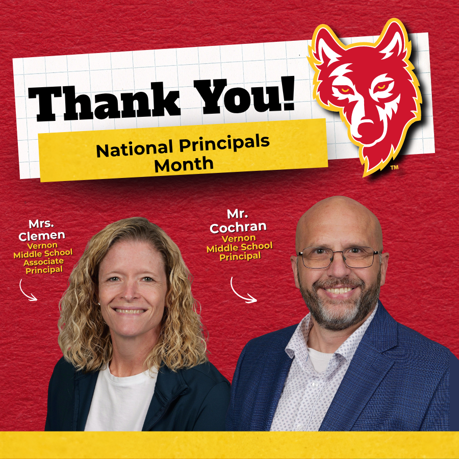 VMS Principals, Mrs. Clemen and Mr. Cochran