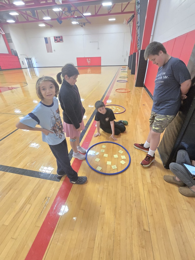 Adaptive PE students play CrAzy Card Game in Gym