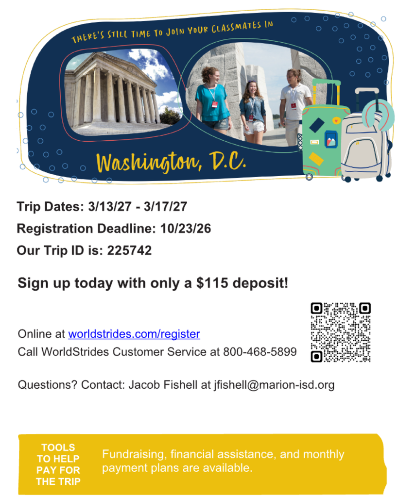 VMS Spring Break Trip Flyer 2026-2027