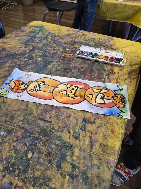 2nd grade stacked pumpkins
