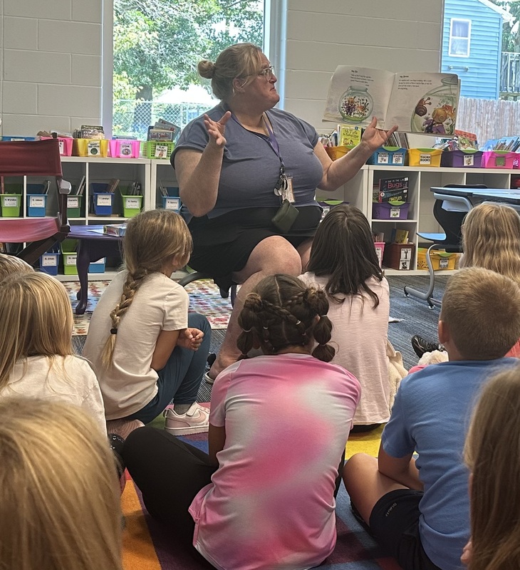 Mrs. O'Brien reading