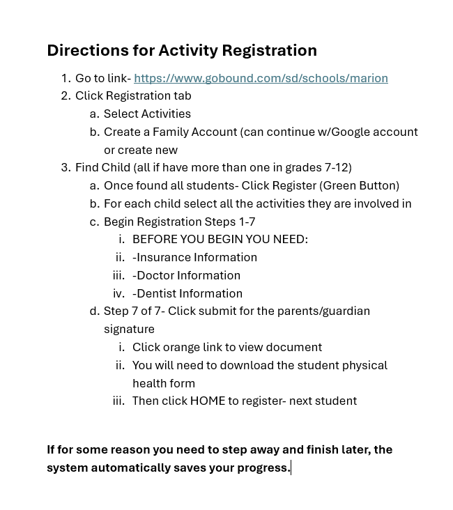 Directions