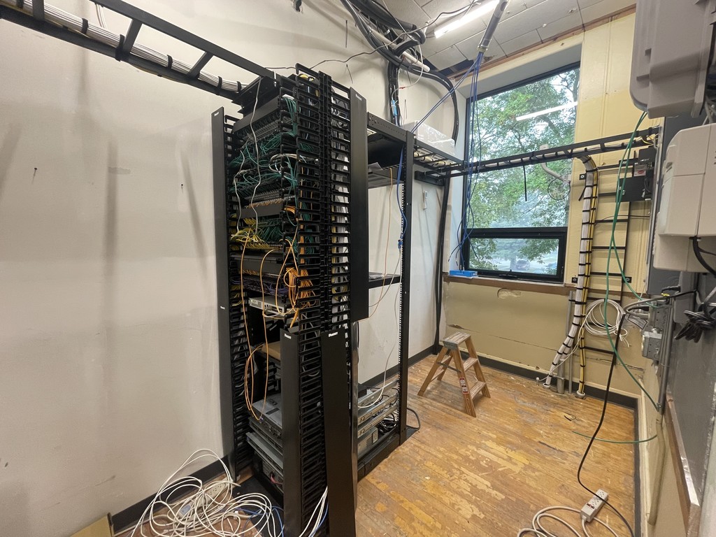 The new upstairs server room.