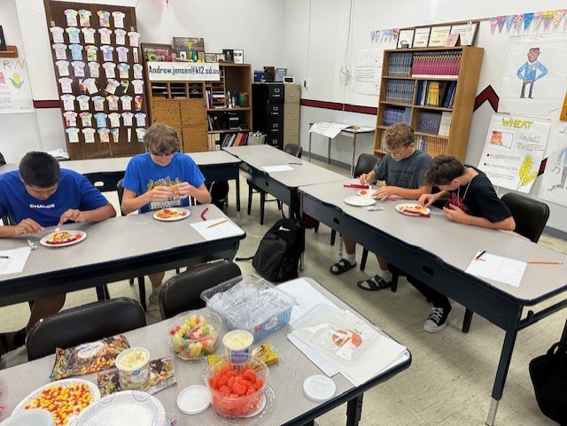 Students Working on Emblems