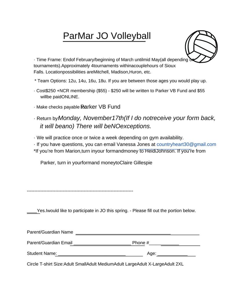 JO Volleyball ParMar