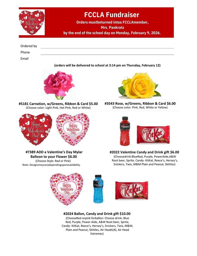 FCCLA VDay Fundraiser 