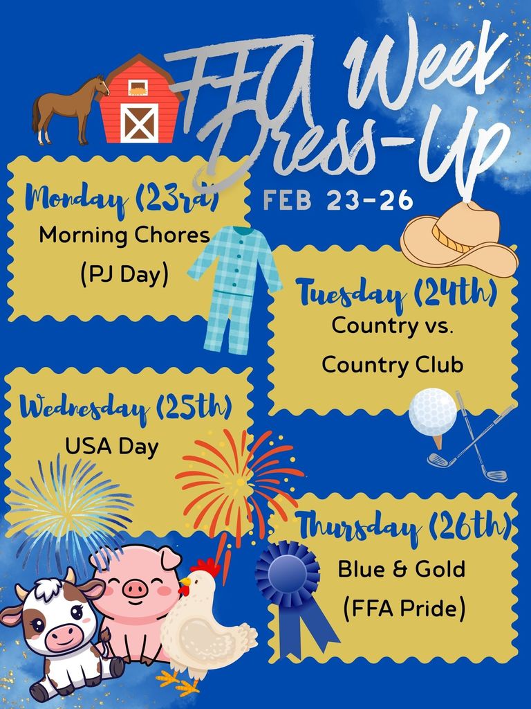 2026 FFA Week Dress up days