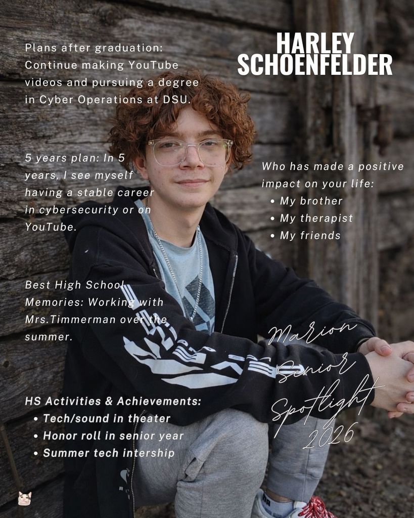 Senior Spotlight Harley Schoenfelder