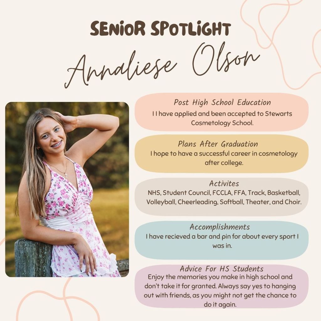 Senior Spotlight Annaliese Olson