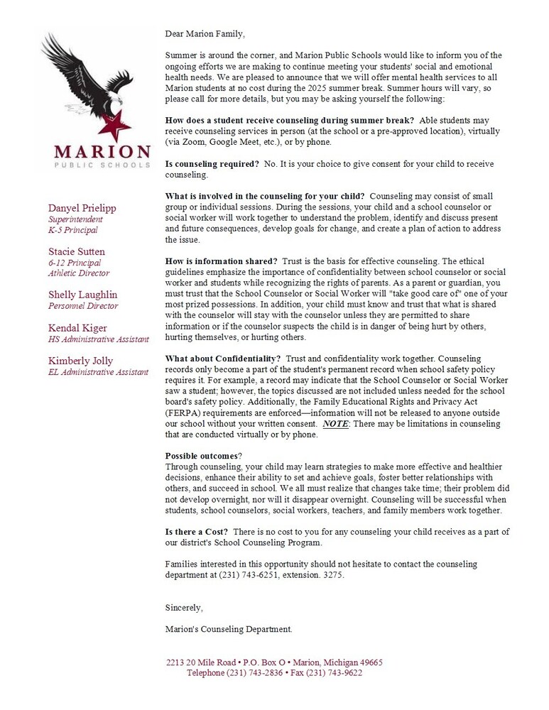 parent letter