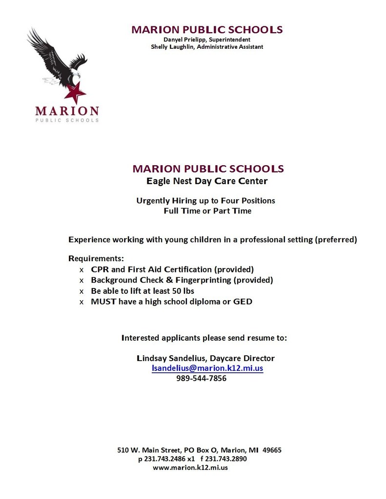 Daycare information