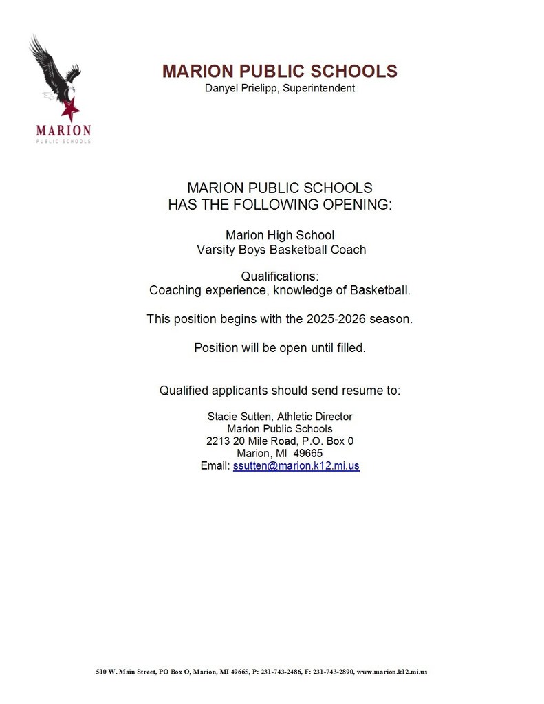 Varsity Boys Basketball Coaching Position