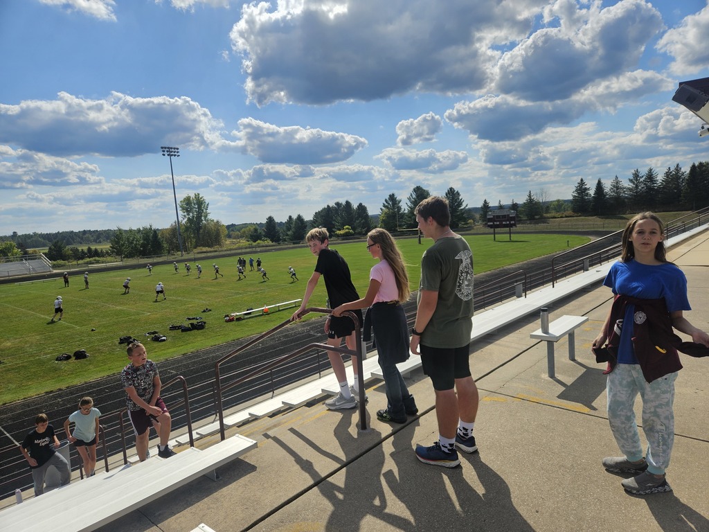 Picture of students at football field for 9/11