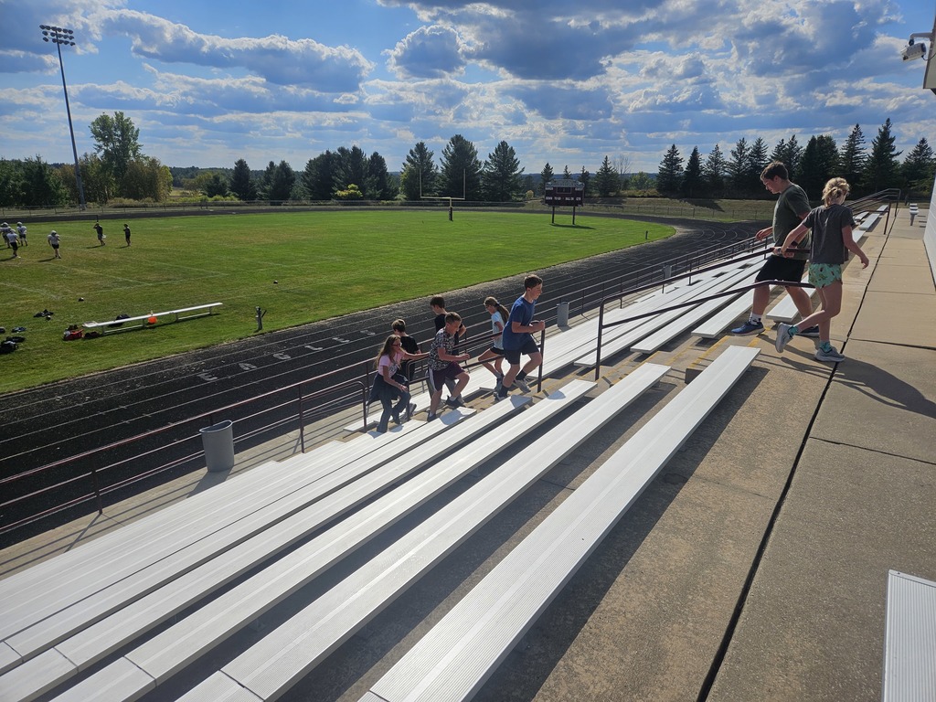 Picture of students at football field for 9/11