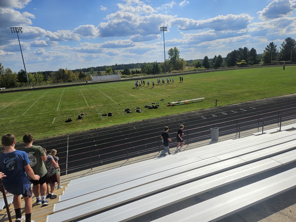Picture of students at football field for 9/11