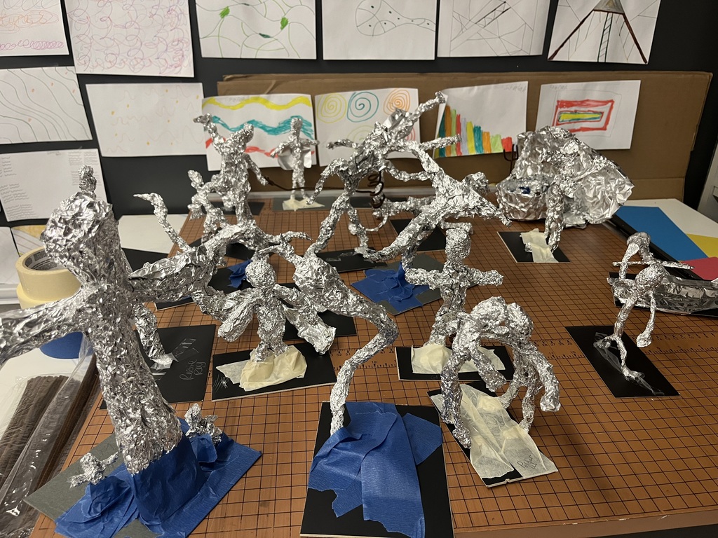 Sculptures from art class