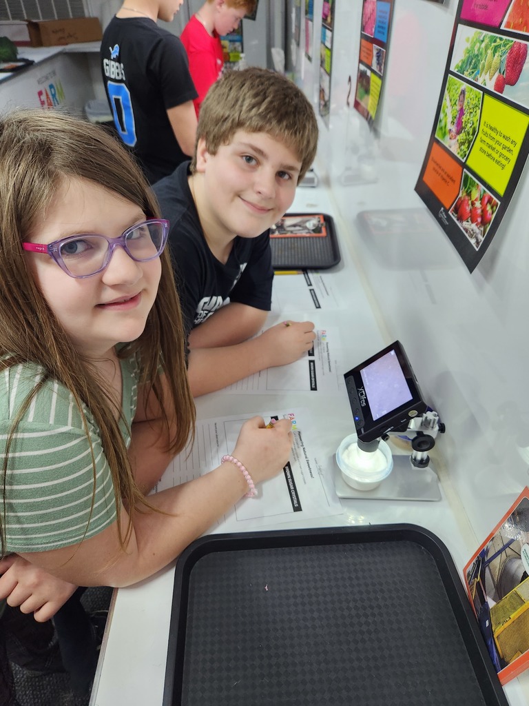 Students on Science Trailer