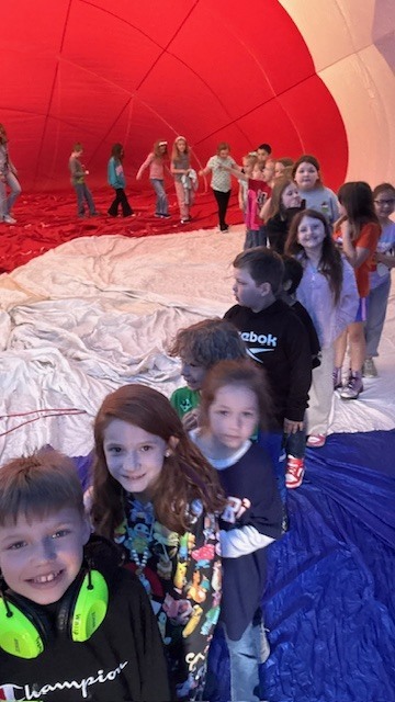 Students with the balloon.
