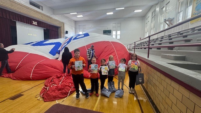 Students with the balloon.