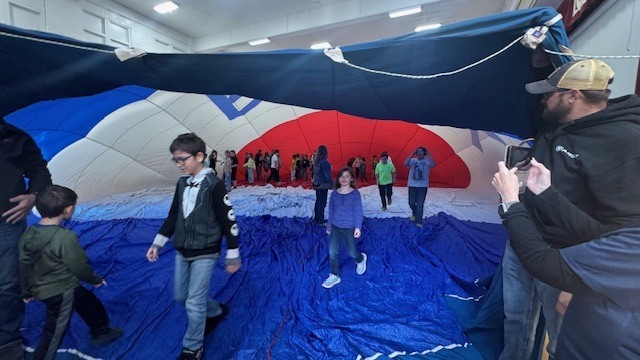 Students with the balloon.