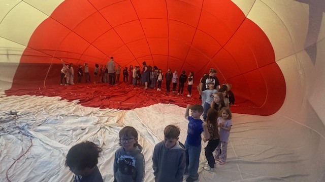 Students with the balloon.