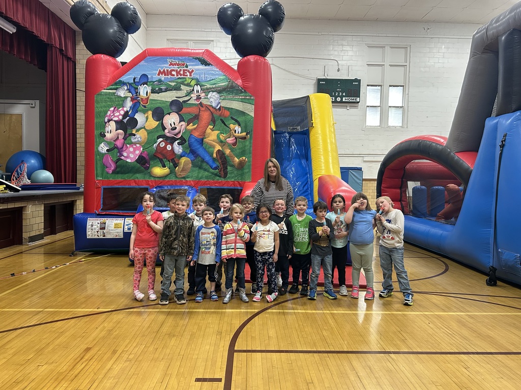 Kids on bounce house.
