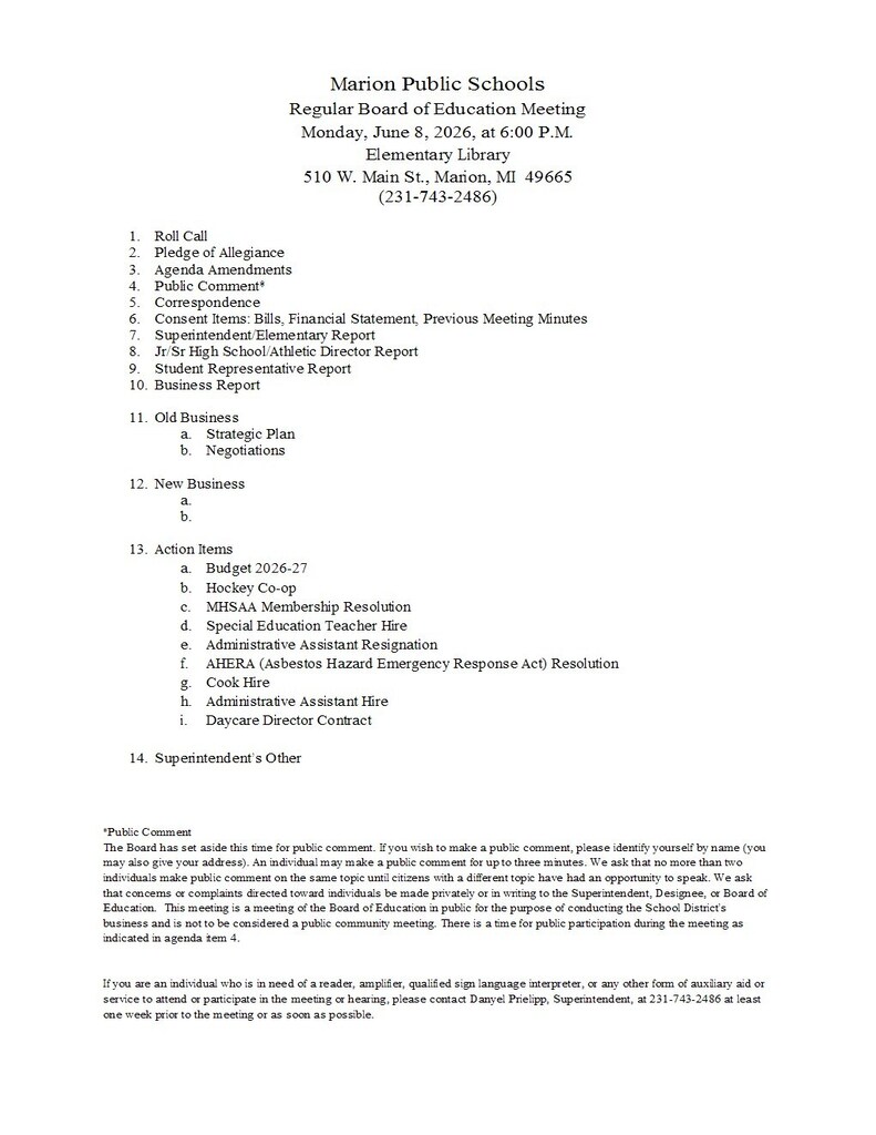 Board Agenda