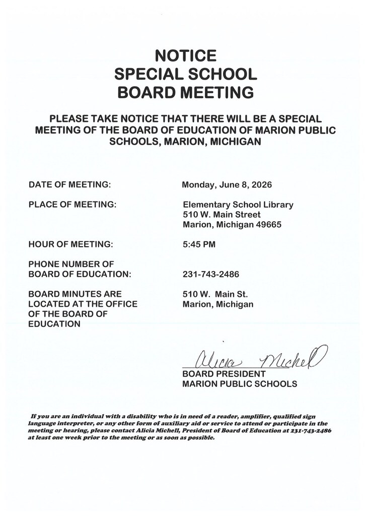 School Board Meeting Information