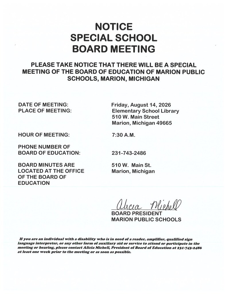 special board meeting agenda