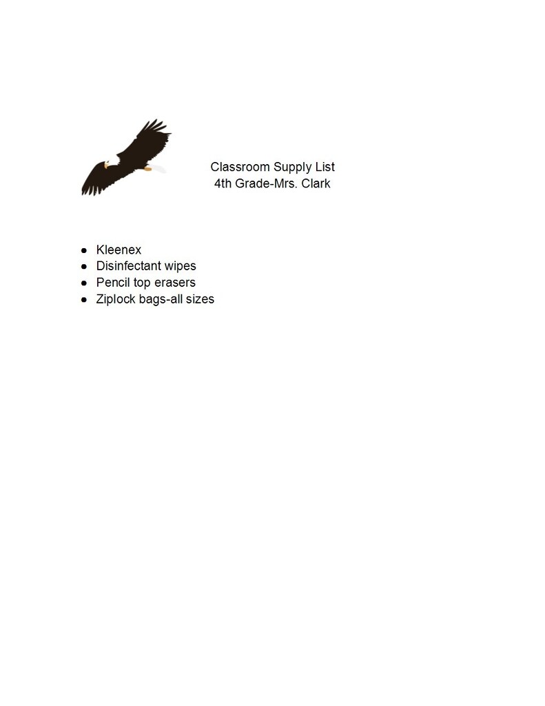 Classroom Supply List