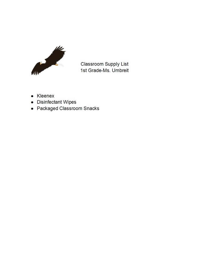Classroom Supply List