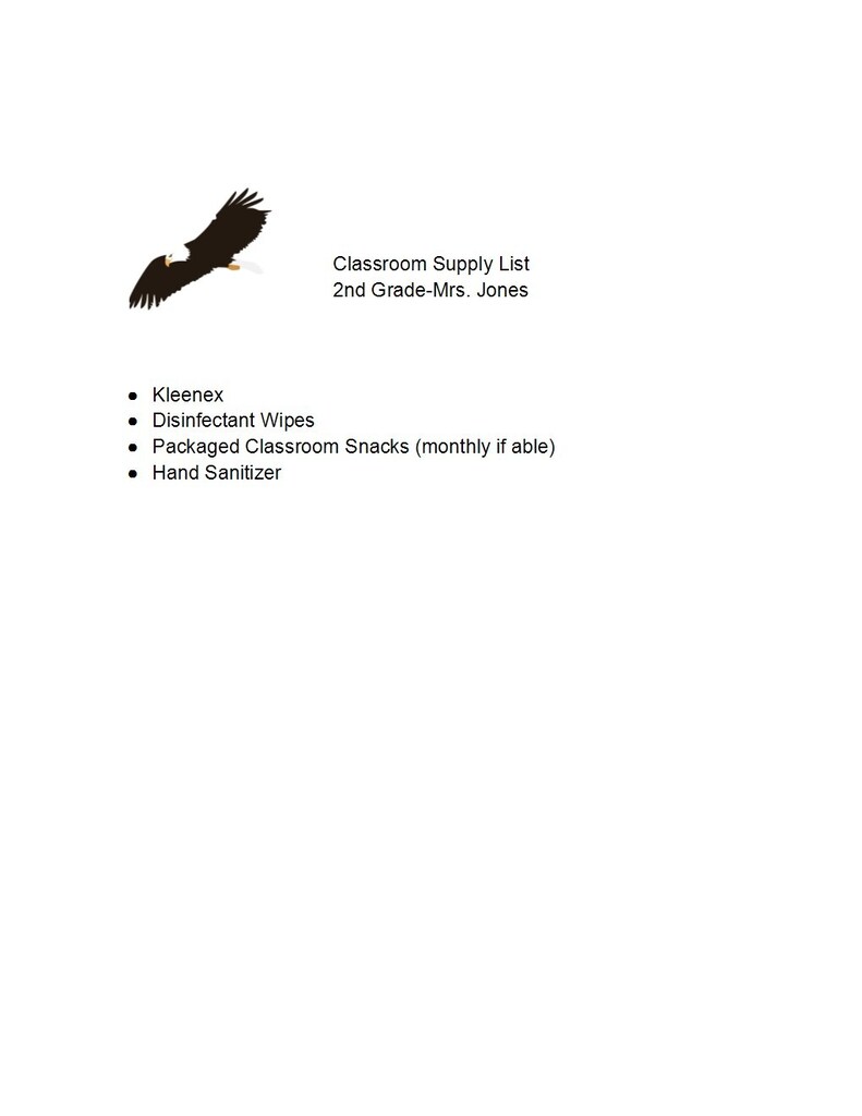 Classroom Supply List