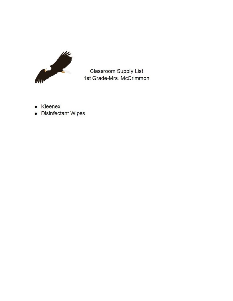 Classroom Supply List