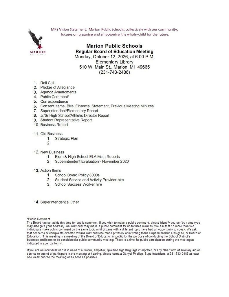 Board Agenda